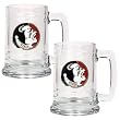 Florida State Seminoles NCAA 2pc 15oz Glass Tankard Set by Great American Products