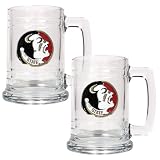 Florida State Seminoles NCAA 2pc 15oz Glass Tankard Set
