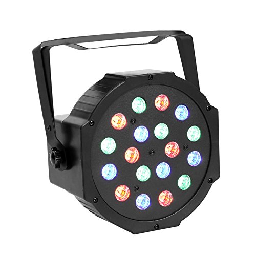 GBGS DJ Up Lighting RGB Par Light 18 LED DMX512 Par Can Stage Lighting for Disco Ballroom KTV Bar Club Party Wedding Event