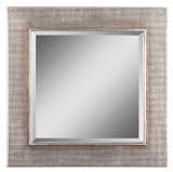 Uttermost Afton Silver Champagne 34" Square Wall Mirror