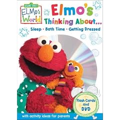 Sesame Street Elmo's World Flashcards And Dvd: Elmo's Thinking About Bedtime, Bathtime, Getting Dressed
