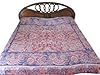Pashmina Bedspreads Blanket Blue Pink Kashmir Indian Bedding King Size Bed Throw