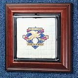 Wall Mountable Mini Baseball Base Display Case (Wood)