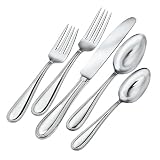 Wedgwood Vera Wang Stainless Vera Lace 5-Piece Flatware Place Setting, Service for 1