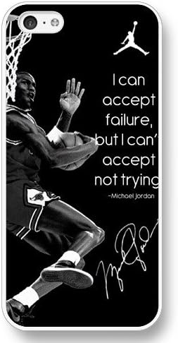 UniqueBox - Customized Personalized White Hard Plastic iPhone 5C Case, NBA Superstar Chicago Bulls Michael Jordan iPhone 5C case, Only Fit iPhone 5C Case