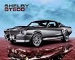 Ford Shelby Mustang (GT500, Silver) Art Poster Print - 16x20