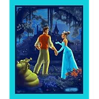Disney Princess and The Frog Fleece Throw Blanket with Finished Edges From The Disney Dreams Collection By Thomas Kinkade