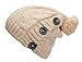 Spikerking Womens Winter Knitting Wool Hat,Beige