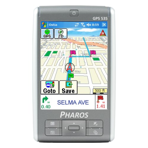 Pharos 535+ Traveler 3.5-Inch Screen Portable GPS Unit with Wi-Fi and Windows Mobile Office