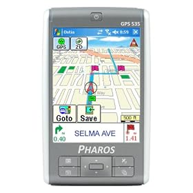 Pharos 535+ Traveler 3.5-Inch Screen Portable GPS Unit with Wi-Fi and Windows Mobile Office