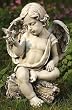 12" Joseph's Studio Cherub Angel with Dove Outdoor Garden Figure