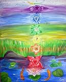 Fine arts: Chakras Rising, print of oil painting,