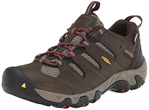 KEEN Men's Koven WP Wide Hiking Shoe, Black Olive/Bossa Nova, 11 M US