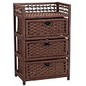Whitney Paper Rope 3 Drawer Chest Stained