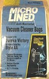 Micro Lined Anti-Bacterial Vacuum Cleaner Bags: Style AA, 3-Pack