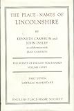 The place-names of Lincolnshire