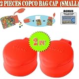 Copco 2 Pack Small Bag Cap Cover and Seal Your Bags For Easy and Fresh Storage(Red) by Copco