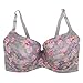 Youmita Intimates 6 Pack Bras Lace with Flower Print Bras D, Dd, DDD Cup