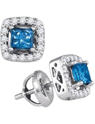 10KT White Gold 0.78 CTW-Diamond Fashion Earring