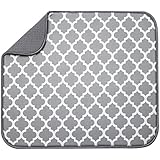 S&T 497400 Microfiber Dish Drying Mat, 16 by 18-Inch, White Trellis