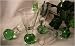 Crystal Glass Martini/Brandi Set of 4 - Green