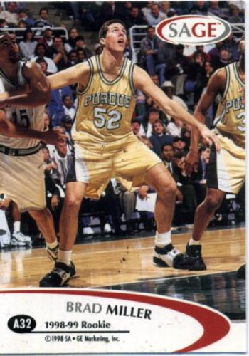 Brad Miller/Purdue University/Chicago Bulls Signed/Autographed 1998 Sage Rookie Basketball Card
