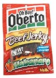 Oh Boy! Oberto Natural Style Beef Jerky Habanero, 4-Ounce Packages (Pack of 6)