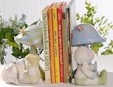Set of 2 Tender Embrace Baby Lamb and Mushroom Bookends 6.5