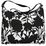 OiOi Hobo Diaper Bag - Black / White Floral