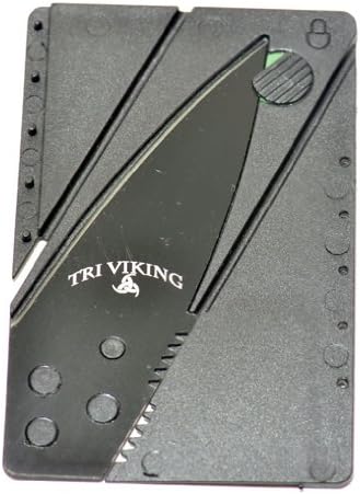 TRI Viking 3 pack Iain Sinclair Cardsharp2 Authentic Credit Card Sized Folding Knife with Black Blade