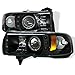 Spyder Auto Dodge Ram 1500/2500/3500 Black Halogen LED Projector Headlight