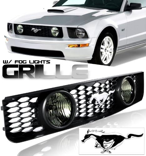2005 - 2009 FORD MUSTANG V6 ONLY BLACK GRILLE W/ SMOKE FOG