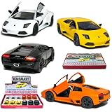 Kinsmart Set of 12 Cars: 5" Lamborghini Murcielago LP640 1/36 Scale, Die-Cast Metal