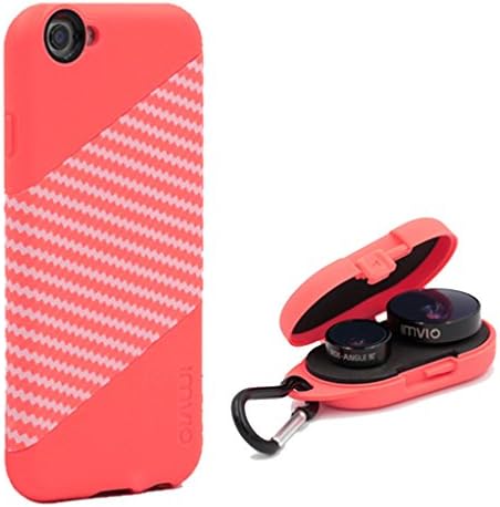 iPhone Camera Lens 6 Fish Eye Wide Angle IMVIO Official Cell Phone Case and Carrying Case (1st Generation) *Photographers Choice* (1 Coral)