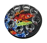 Don Ed Hardy Koi Shot Glass Tray and Shot Glass Set