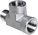 Parker Stainless Steel 316 Pipe Fitting, Street Tee, 1/4" NPT Female x 1/4" NPT Female x 1/4" NPT Male