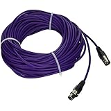 SEISMIC AUDIO - SAXLX-100 - 100' Purple XLR Male to XLR Female Microphone Cable - Balanced - 100 Foot Patch Cord
