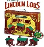 kids and infants educational toys item: K'NEX Collector's Edition Lincoln Logs Wooden Case