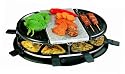 HOMEIMAGE 8 person raclette party grill with marble plate