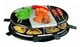 8 person raclette party grill with marble plate