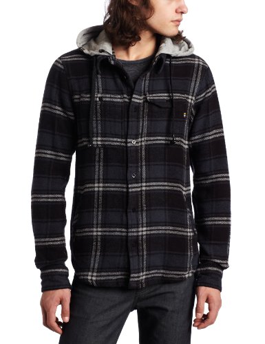 Rusty Men's Humpstead Hooded Jacket, Charcoal, 