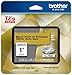 Brother P-touch TZe-PR851 Black Print on Premium Glitter Gold Laminated Tape 24mm (0.94â€) wide x 8m (26.2â€™) long