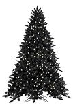 7-1/2-Foot Pre-Lit Shimmering Black Ashley Tree