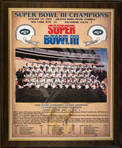 Buy 1968 New York Jets Super Bowl III Champions 13 x 16 Plaque from Healy Pro by Healy Pro