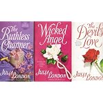 3 Book Set; The Ruthless Charmer (The Rogues of Regent Street), Wicked Angel, The Devil's Love book cover