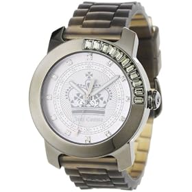 Juicy Couture Womens 1900732 BFF Grey Jelly Strap Watch