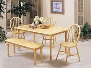 New Farmhouse Design Natural Solid Wood Table Set Acs 20247n 20613n 20864n