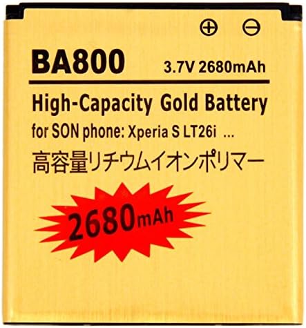 Ravenzine 2680mAh High Capacity Battery for Sony Ericsson BA800 Xperia S LT26i Nozomi ARC HD