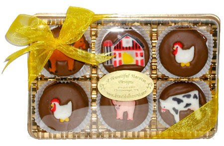 Farmyard Themed Belgian Dark Chocolate Covered Oreo