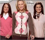 Tehama Womens Cashmere Sweaters (Style and Color=Baby Cable - Angelic,Size=M)
